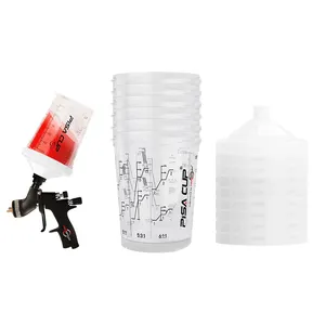 Produce 600ml 125mic paint mixing cup with lid for hvlp spray paint gun Made in China