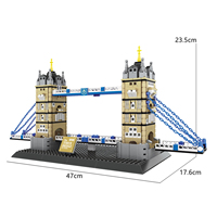 Wange 4219 Tower Bridge London, Maqueta Arquitectónica de Bloques de Plástico para Armar, Juguete de Construcción, Venta al Por Mayor