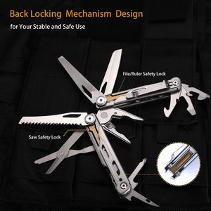 Multitool avec verrouillage de sécurité 440A Pince en acier inoxydable <span class=keywords><strong>Outil</strong></span> de poche Coupe-fil et ciseaux à ressort pour l'extérieur - Product Image 4