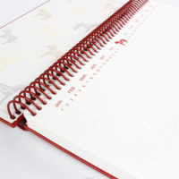 Carnet à spirale A6L SYCC, lot de six, couverture rigide, motif cheval blanc, design nordique français, tête de cheval haute, papier de haute qualité, 100 pages