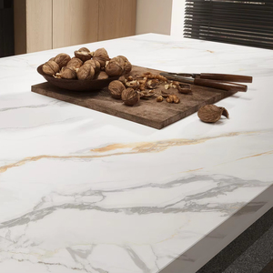 3200x1600mm calacatta Vàng tấm hiện đại bóng đánh bóng cho nội thất phòng biệt thự sàn và tường gạch - Product Image 4