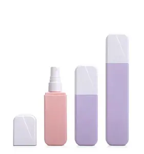 75Ml/120Ml Nieuwe Fancy Vierkante Parfum Spuitfles Custom Plastic Cosmetische Spuitfles Fijne Nevel