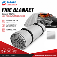 Couverture anti-feu industrielle en silicone pour véhicules électriques, protection contre les hautes températures et intervention d'urgence