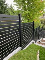 Vente Flash : Panneaux de Clôture en WPC pour Jardin, Lames en Aluminium Composite pour Extérieur, Installation Facile, Panneaux de Clôture WPC pour l'Intimité