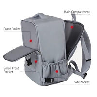 Mochila Minimalista de Tela Suave Expandible con Múltiples Bolsillos Frontales con Cremallera, Suministro de Fábrica OEM Personalizado, Bolso de Mano para Mujer para Fin de Semana