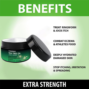 Crema per Piedi a Base di Glicerina con Olio di Tea Tree e Aloe Vera, Vitamina E per Idratazione e Rimozione della Pelle Morta, Cura dei Talloni Secchi e Screpolati - Product Image 4