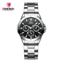 Montre de couple CHENXI 019 Top Nouveau Luxe Or Étanche Amant Horloge Bracelet En Acier Inoxydable Robe Élégante Dame Montre-Bracelet Cadeau