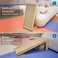 Grattoir pour chat en sisal en forme de L jouet pour animaux de compagnie durable à base de bois protecteur de mur et de meubles jouet pour chat arbres à chat et grattoir pour intérieur