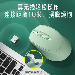 Ratón inalámbrico Bluetooth de modo dual, 2,4 GHz, 3 botones, diseño ergonómico para ordenador portátil, tableta, teléfono, clic silencioso, carga Universal - Product Image 5