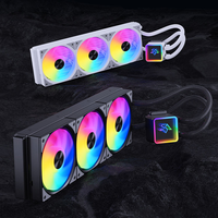 Refroidisseur d'eau pour processeur tout-en-un Iceman KS12024-0360 KS120 Noir, refroidissement liquide pour jeux, ventilateur de refroidissement pour PC blanc, pour refroidissement AIO du processeur