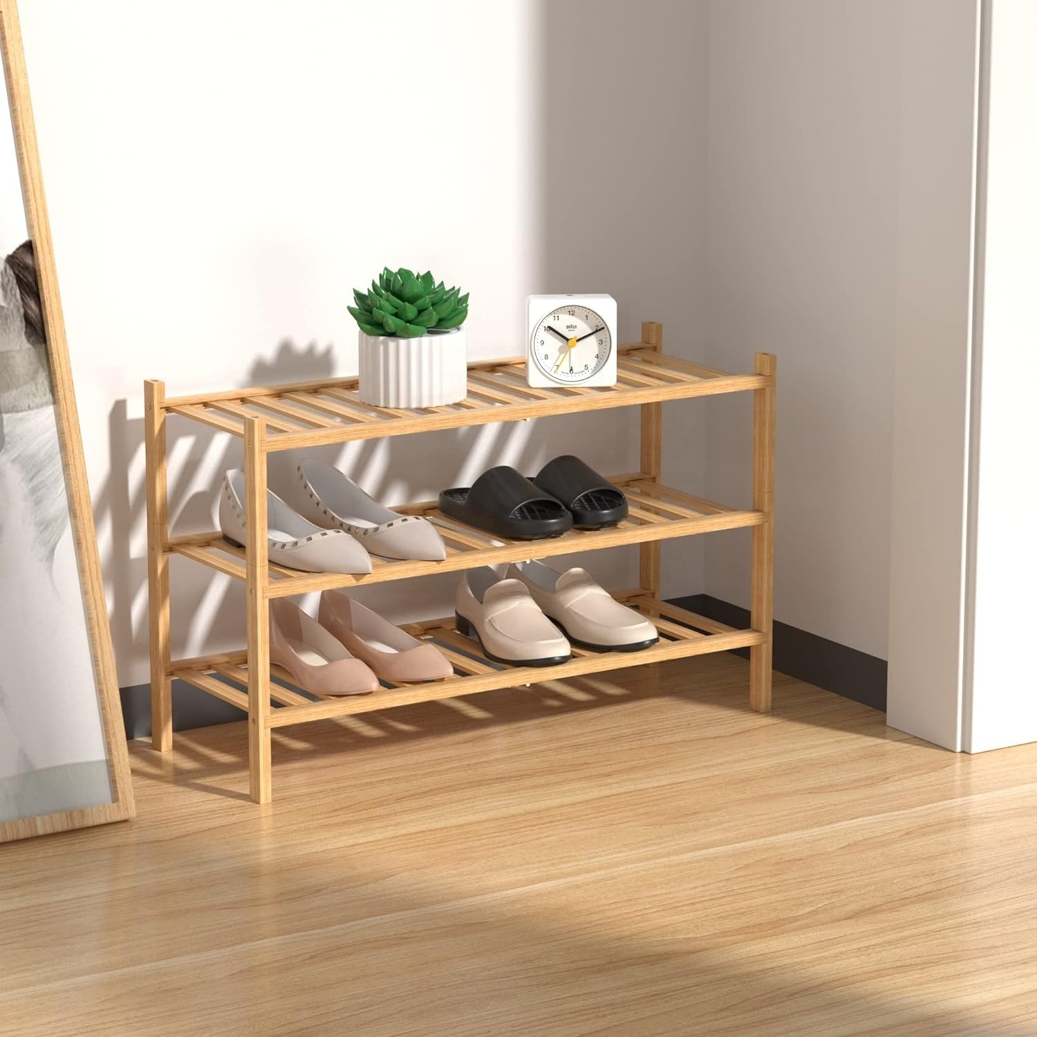Cardboard Shoe Display Risers – 4 Step Table Shelf, 4 Per Order – Retail Ready