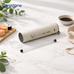 Tube en carton cylindrique pour emballage de sushi, design personnalisé, écologique, qualité alimentaire, avec tube à sauce, emballage de sushi en tube de papier - Product Image 3