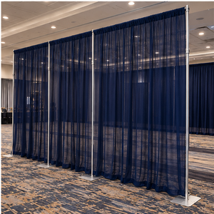 Commercial Sheer Chiffon <b>Backdrop</b> Drape for Wedding Banquet Hall Event Rental Supplier Custom Size - Product Image 1