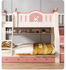 Modern Solid Wood Bunk <strong>Bed</strong> <strong>Double</strong> Layer High <strong>Low</strong> <strong>Bed</strong> for Children's Small Apartment Multifunctional Storage Parent-Child <strong>Bed</strong> - Product Image 2