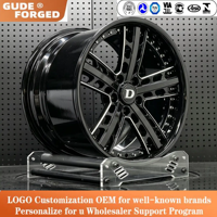Nouvelles jantes forgées GUDE en alliage d'aluminium V1 19x9.5 19x10.5 à cinq branches, finition noire, pour 300z 350z 370z Infiniti Q50 Q60