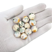 Stok 100pcs Manik-manik Sensorik Bayi untuk DIY Gelang Mainan Gigitan, Manik-manik Silikon Bulat 12mm Berbagai Motif Cetak Kustom