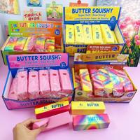 Jouet anti-stress en forme de beurre, jouet à presser, jouet sensoriel pour enfants et adultes, vente flash