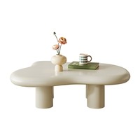 Ensemble de tables basses gigognes modernes et durables en 2 pièces, plateau en MDF + finition laquée, design écologique, meubles de salon