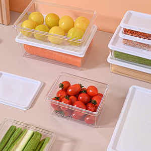 Sanga Good Price <b>Kitchen</b> Refrigerator Transparent Plastic Stackable <b>Storage</b> Box Food <b>Storage</b> & <b>Container</b> With Lid - Product Image 4