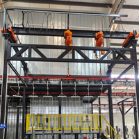 Ligne de prétraitement de l'acier à commande PLC avec cabine de peinture, four de séchage et système de convoyeur robotisé