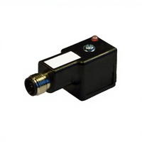 Connecteur de vanne solénoïde mâle M12 Type B Diode LED IP67 3 broches Contrôle industriel