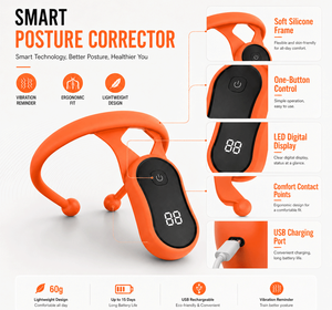 Correcteur de posture intelligent avec capteur pour adultes et enfants, orthèse de correction de la posture du cou et du dos, prévention de la cyphose - Product Image 3