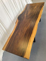 Plateau de table en bois naturel à bords bruts, haute qualité, rustique, pour table à manger, meubles en bois