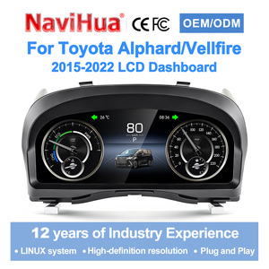 Navihua เครื่องวัดความเร็วจอ LCD ดิจิตอลแผงหน้าปัดรถยนต์, 2015วัดความเร็วจอ LCD สำหรับ Toyota alphard/vellfire-2022 - Product Image 2