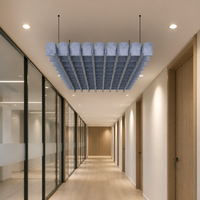 Panneau acoustique en feutre PET rond, absorbant le son, pour plafond, directement de l'usine, pour aéroport, salle