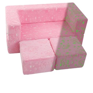 Giving Tree <b>Kids</b> <b>Sofa</b> Foldable Pink With Star Pillow For Children's Room - Product Image 5