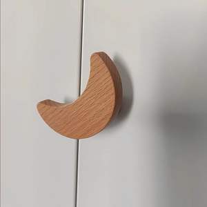 <span class=keywords><strong>Crochet</strong></span> mural en bois massif créatif sans clou avec un design d'animaux mignons, étoiles et lune, pour accrocher les vêtements, les manteaux, la salle de bain, la cuisine - Product Image 4