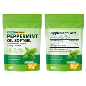 Suplemento Dietético de Marca Privada, Cápsulas Blandas de Aceite de Menta, Aceite Esencial de Menta en Cápsulas Blandas para Adultos - Product Image 2