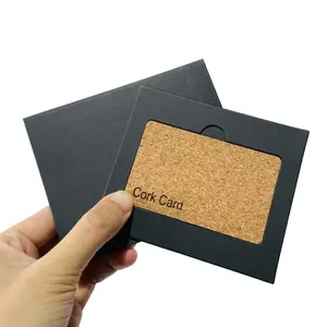 Cktrofid-tarjeta de corcho con logotipo grabado, tarjeta de negocios de madera, NFC, diseño personalizado, para imprimir