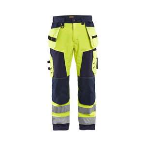 BLAKLADER - 156725173389D116 Pantalones artesanos de caparazón blando de alta visibilidad Amarillo/Azul marino-EAN 7330509405635 ROPA DE TRABAJO DE 2017 - Product Image 1