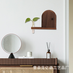 Solid Wood Switch Cover House Shape Decorative <b>Frame</b> With <b>Plant</b> Design For Home Wall Decoration - Product Image 4
