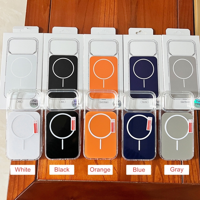 Original Colors Transparent Magnetic Mobile Phone Cases for IPhone 17 16 15 14 13 12 Pro Max Luxury Clear Shockproof Back Cover