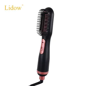 LIDOW 3 in 1 Hair Dryer Brush Hair Straightener Curler Comb Roller One Step Electric Ion Blow Dryer Brush