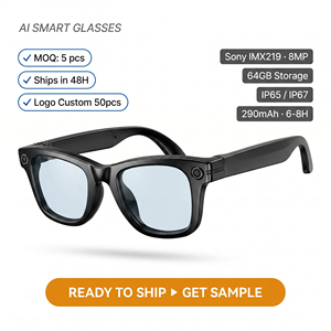 Lunettes Intelligentes IA <span class=keywords><strong>Commande</strong></span> Vocale Enregistrement Photo Musique Appel Étanche IP67 64 Go Vente Directe Usine OEM 36 $ - Product Image 1
