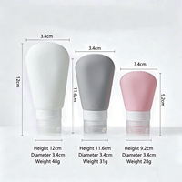 Ensemble de flacons de voyage en silicone de qualité alimentaire, anti-fuite, compressibles, portables, pour cosmétiques, shampoing, lotion, voyages en plein air