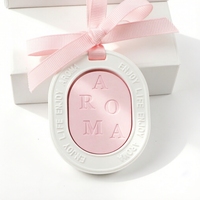 Diffuseur d'huiles essentielles en céramique parfumée pour armoire suspendue, désodorisant de voiture, fleur en porcelaine, parfum d'intérieur