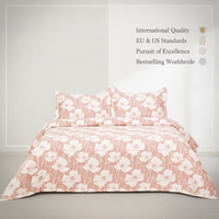 Parure de lit matelassée en coton jacquard de luxe, motif géométrique patchwork, literie toutes saisons, polyester écologique, mariage