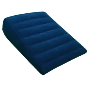 聚氯乙烯植绒便携式充气枕头，高度可调，折叠适合户外野营旅行