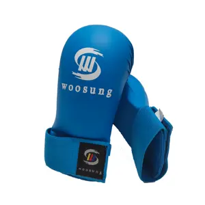 Sample free shipping Woosung Wholesale Hot selling good quality pu karate protective gear wkf approved karate gloves