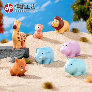 Ensemble d'ornements décoratifs pour la maison en résine représentant des animaux sauvages africains Dp Mini - Product Image 2