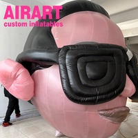 Tête humaine géante gonflable, visage imprimé personnalisé, PVC, forme de tête de dessin animé 3D, ballon
