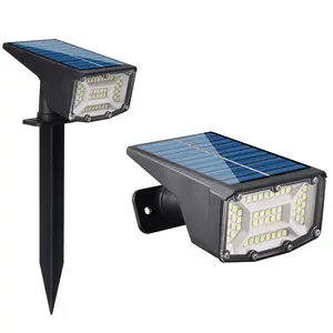 2022 New 50 53 Led Solar Wall Light Walkway Garden Solarspot Light With 2 Gears Lighting