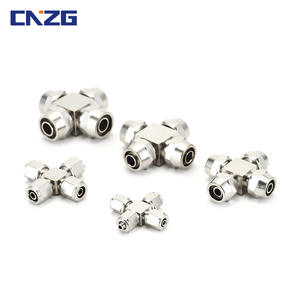 Pneumatic Quick-Connect Copper Straight Connector KLU/PU-46810121416mm <b>Lock</b> Nut Brass Air <b>Hose</b> Connection Plate Accessory - Product Image 1