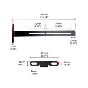 T-Shaped <b>Speaker</b> Mounting Brackets For Se18 Se26 Seb26 Seds32 Soundbars Steel Black Bracket With Hardware Kit - Product Image 2