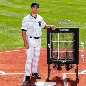 9ホール調整可能ピッチングネットストライクゾーン付きポータブル野球・ソフトボールピッチングターゲットピッチャートレーニング機器 - Product Image 2