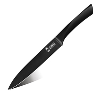 QXF RTS nouvelles idées de produits couteau de cuisine enduit noir couteau à découper professionnel de 8 pouces
